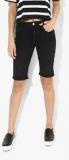 Dorothy Perkins Black Denim Knee Shorts Women