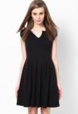 Dorothy Perkins Black Notch Neck Dress Women