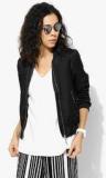 Dorothy Perkins Black Ribbed Hem Bomber Jacket Women