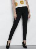 Dorothy Perkins Black Skinny Fit Mid Rise Clean Look Stretchable Jeans Women