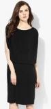 Dorothy Perkins Black Solid Batwing Dress Women