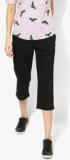 Dorothy Perkins Black Solid Capri Women