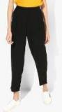 Dorothy Perkins Black Solid Regular Fit Coloured Pants Women