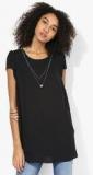 Dorothy Perkins Black Solid Tunic Women