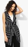 Dorothy Perkins Black Striped Sleeveless Jacket Women