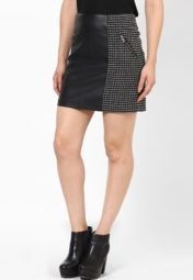 Dorothy Perkins Black Tweed Mix Mini Skirt Women