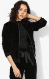 Dorothy Perkins Black Velvet Quilted Bomber Women