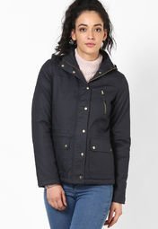 Dorothy Perkins Blue Coated Borg Hood Jacket Women