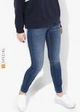 Dorothy Perkins Blue Skinny Fit Mid Rise Clean Look Jeans Women