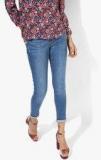 Dorothy Perkins Blue Solid Mid Rise Skinny Fit Jeans women