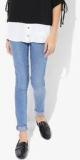 Dorothy Perkins Blue Washed Mid Rise Skinny Fit Jeggings women