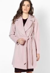 Dorothy Perkins Blush Belted Fit And Flare Coat Women