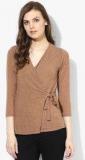 Dorothy Perkins Brown 3/4 Sleeve Wrap Shrug Women