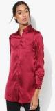 Dorothy Perkins Claret Satin Shirt Women