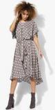 Dorothy Perkins Curve Grey Spot Fit And Flare Women