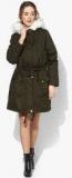 Dorothy Perkins Dp Curve Olive Fur Hooded Park Women