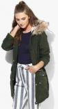 Dorothy Perkins Green Solid Winter Jacket women