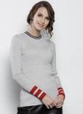 Dorothy Perkins Grey Melange Ribbed Pullover Women