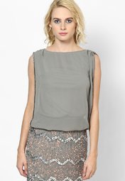 Dorothy Perkins Grey Sequinned Hem Dress Women