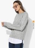 Dorothy Perkins Grey Solid Pullover Women