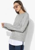 Dorothy Perkins Grey Solid Sweater women