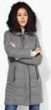 Dorothy Perkins Grey Solid Winter Jacket Women