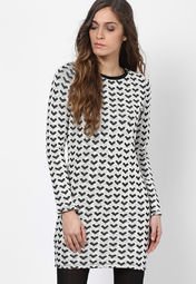 Dorothy Perkins Heart Print Jacquard Tunic Women