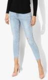 Dorothy Perkins Light Blue Washed Mid Rise Skinny Fit Jeans women