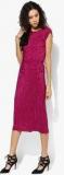 Dorothy Perkins Magenta Pleated Shift Dress Women