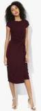 Dorothy Perkins Merlot Ruched Crepe Dress Women