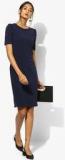 Dorothy Perkins Navy Blue Coloured Textured Shift Dress Women