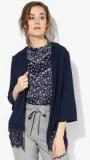 Dorothy Perkins Navy Blue Lace Hem Cover Up Women