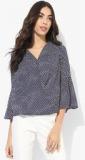 Dorothy Perkins Navy Blue Printed Blouse Women