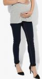 Dorothy Perkins Navy Blue Solid Jeans Women