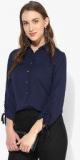 Dorothy Perkins Navy Blue Solid Shirt women