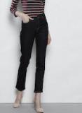 Dorothy Perkins Navy Blue Straight Fit Mid Rise Clean Look Stretchable Jeans Women