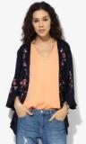 Dorothy Perkins Navy Floral Embroidered Shrug Women