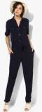 Dorothy Perkins Navy Shirt Jumpsuit With Belt Women