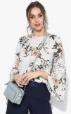 Dorothy Perkins Off White Printed Blouse Women