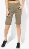 Dorothy Perkins Olive Solid Shorts women