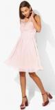 Dorothy Perkins Peach Coloured Solid Shift Dress women