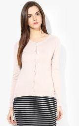 Dorothy Perkins Peach Solid Sweater Women