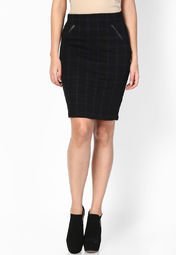 Dorothy Perkins Petite Black Check Skirt Women