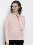 Dorothy Perkins Pink Self Design Pullover Women