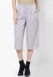 Dorothy Perkins Silver Satin Culotte Women