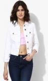 Dorothy Perkins White Solid Denim Jacket women