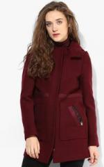 Dorothy Perkins Wine Solid Winter Jacket women