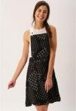 Dressberry Black Checked Dungarees Women