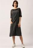 Dressberry Black Coloured Printed Shift Dress women