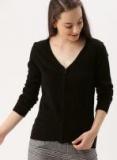 Dressberry Black Solid Cardigan Women